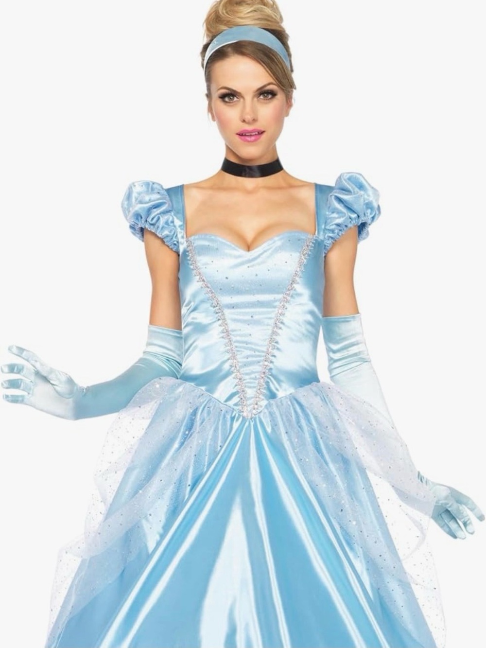 Leg Avenue Light Blue Satin Cinderella Princess Ball Gown